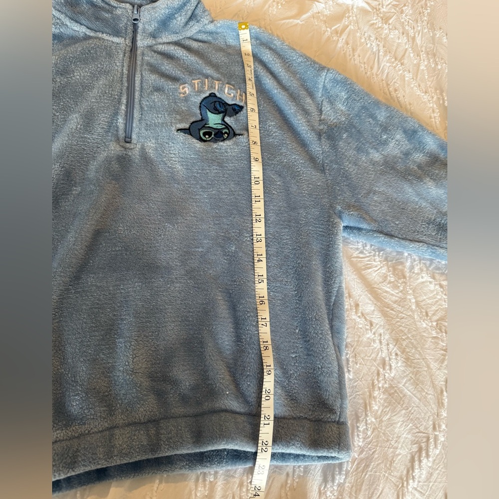 Disney Stitch Light Blue Fleece Jacket - Picture 6 of 7